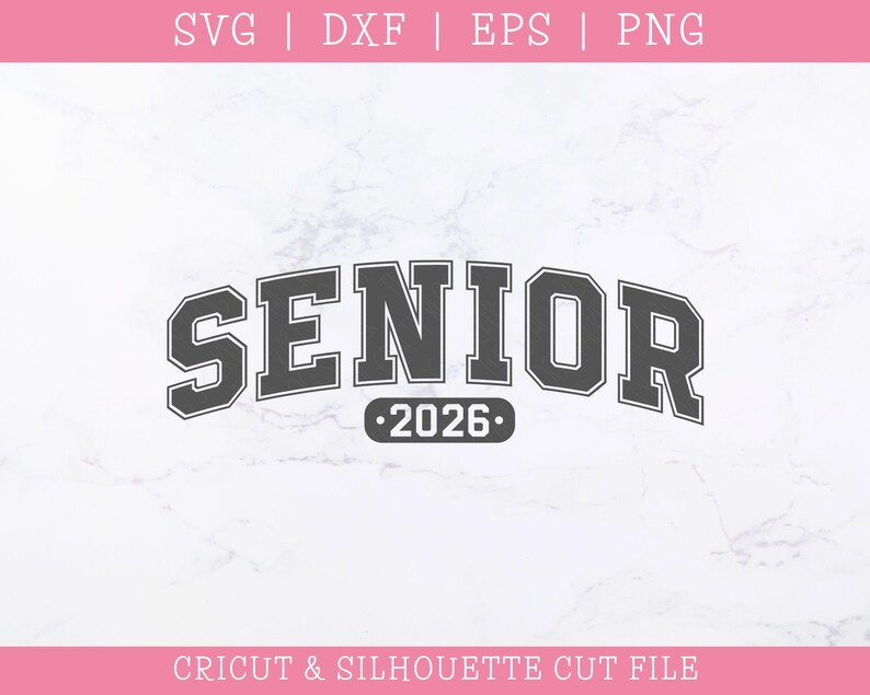 Arc Senior 2026 SVG DXF PNG: Graduation Cut File (digital Download ...