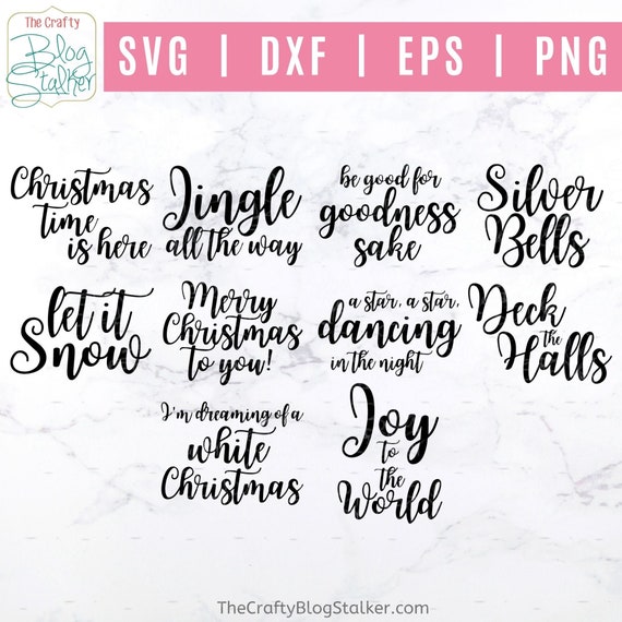 10 Christmas Song SVG Christmas Phrases SVG Christmas SVG | Etsy