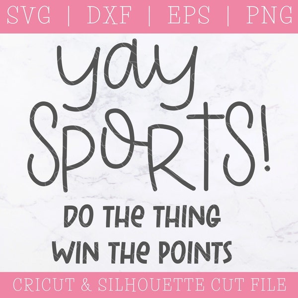 Yay Sports SVG - Football SVG - Basketball SVG - Baseball Svg - Soccer Svg - Volleyball Svg - Cricut Svg - Silhouette Svg - Instant Download