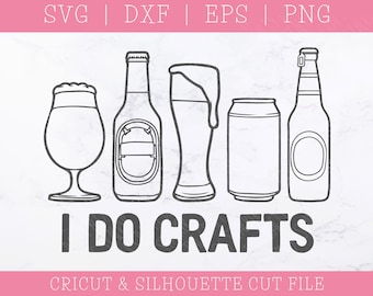 Cerveja Artesanal SVG DXF PNG: Arquivos de Corte Cricut Engraçados para Pais (Download Digital)