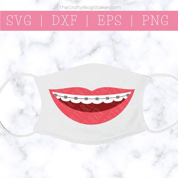 Download Braces Svg Face Mask Designs Mouth Svg Smiling Teeth Svg Etsy