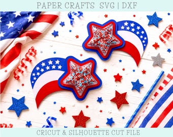 Patriotic Candy Filled Party Favors SVG DXF (Digital Download)