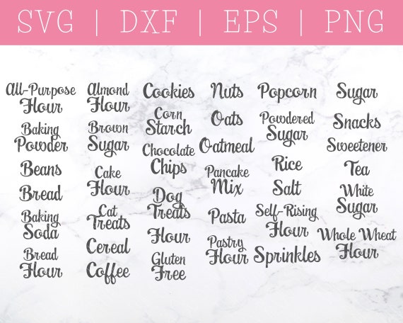 Canister Labels, Kitchen Labels, Baking Labels, Pantry Labels