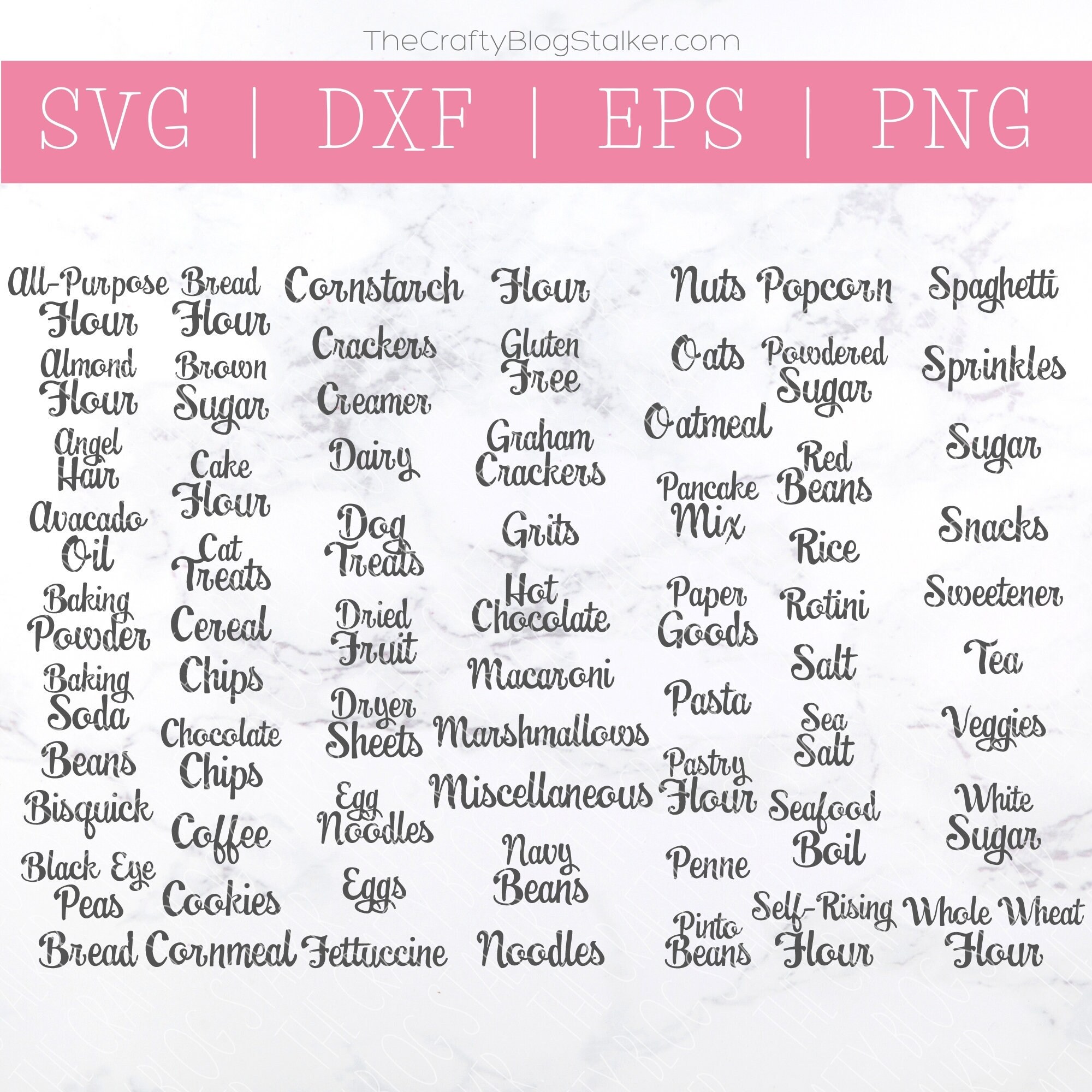 Download Kitchen Svg Jar Labels Pantry Organization