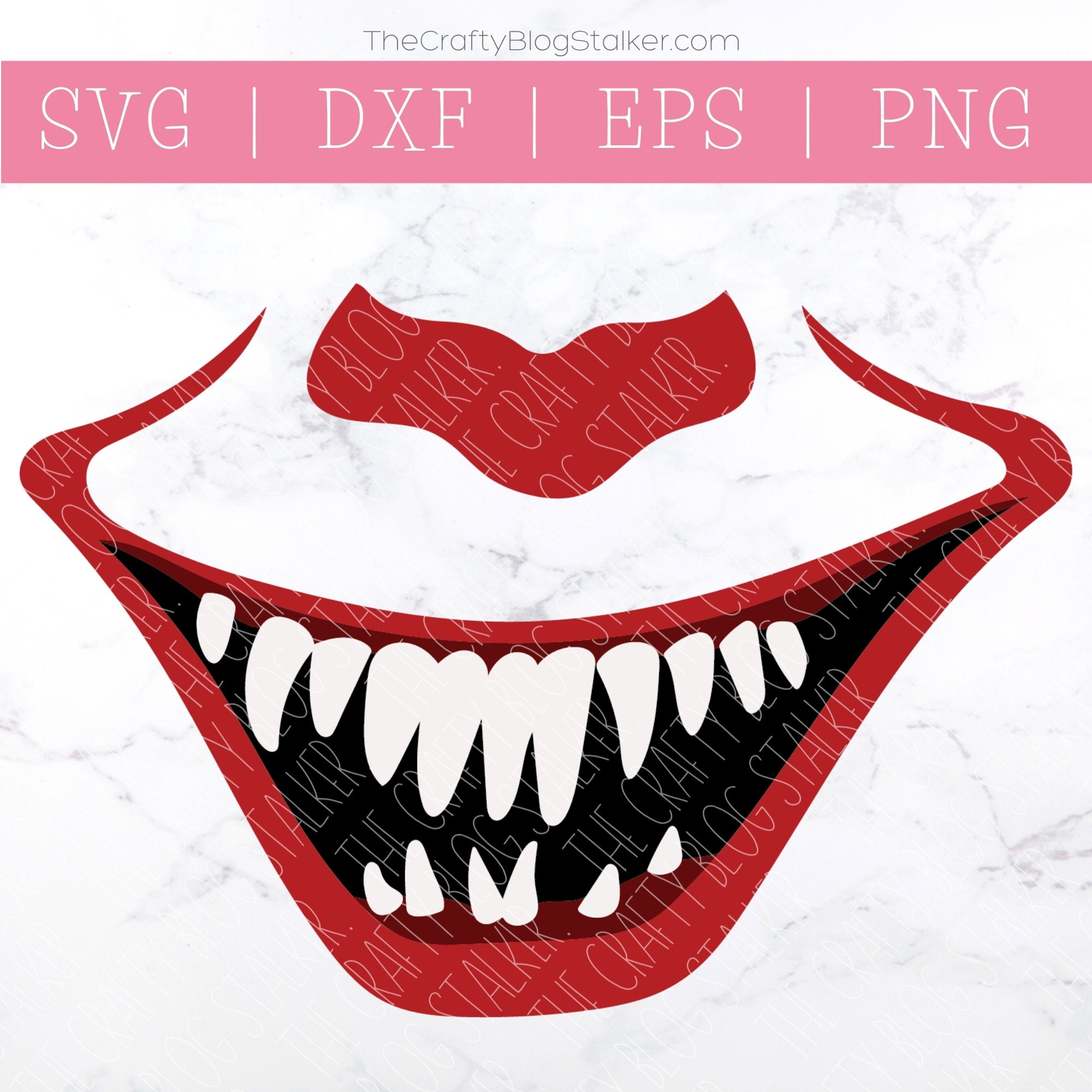 Download Scary Clown Mouth SVG Face Mask Design SVG Clown Smile SVG ...