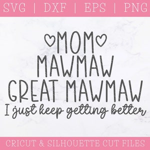 Grote Mawmaw SVG - overgrootmoeder cadeau - Moederdag Cadeau - Moederdag SVG - SVG-bestanden voor Cricut - Love Svg - Cadeau voor moeder - Cadeaus voor haar