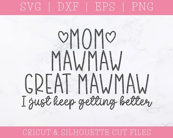 Mawmaw SVG – Grandma Cricut & Silhouette Cut Files