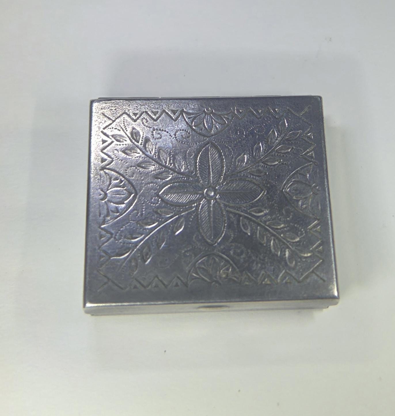 Antique Sterling Silver Compact - Etsy