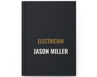 Carnet d'électricien personnalisé, cadeau pour apprenti ou compagnon avec nom personnalisé