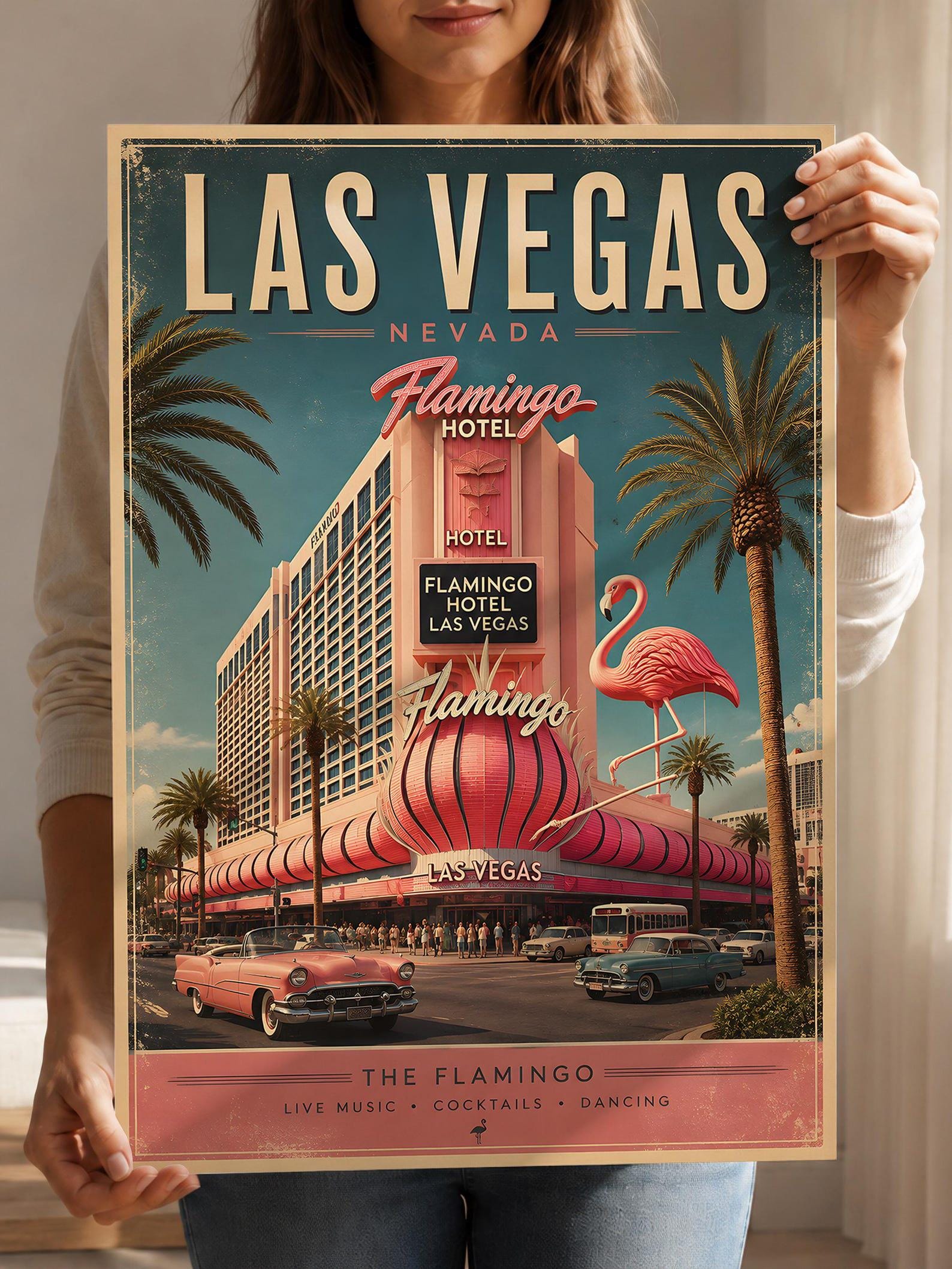Flamingo Hotel Las Vegas Print - Etsy