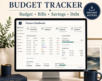 Notion Finance Dashboard, Budget Tracker, Expense Planner (Digital Download), Notion Budget Template Personal Finance