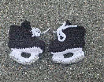 SALE | Hockey/Figure Skates Booties | Crochet Baby Ice Hockey Skates | Baby Shower Gift | Newborn Booties,