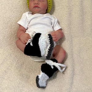 SALE | Hockey/Figure Skates Booties | Crochet Baby Ice Hockey Skates | Baby Shower Gift | Newborn Booties