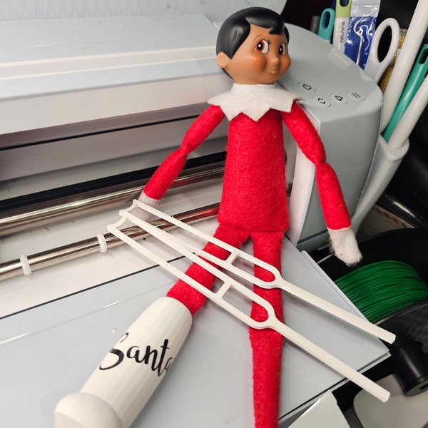 Christmas elf crutches and cast/boot