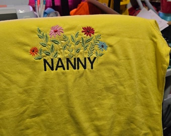 Embroidered custom Mother's day shirt