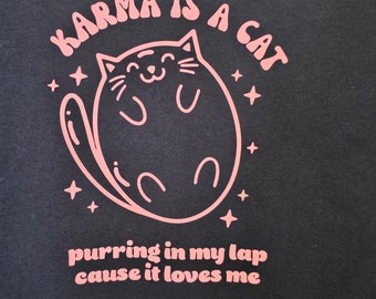 Karma is een kattenshirt | Kattenshirt | Overhemd|