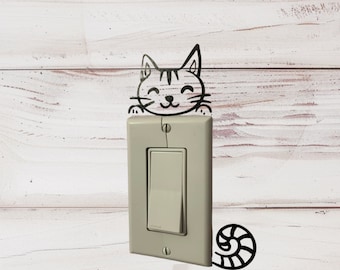 Cat Light Switch Decal | Kids bedroom decor| cat lover |