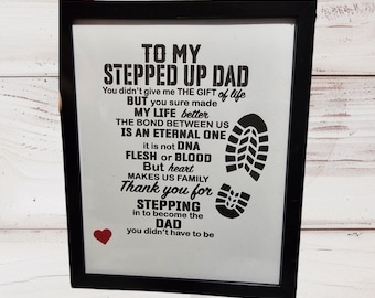 Step Dad Frame | Father Gift | Gift for him | Dad gift