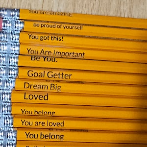 Personalized pencils, custom, name engraved school pencil