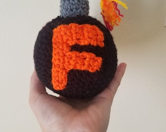 Crochet F- Bomb | Amigurumi | Adult Novelty| Birthday Party| Stress Relief| Soft Plush Toy |co-worker gift