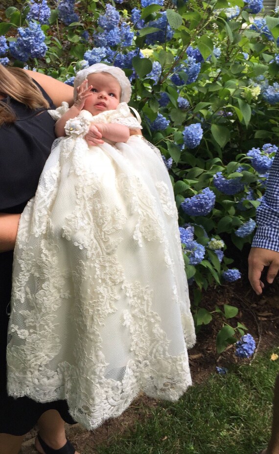 baptism gown made from wedding dress