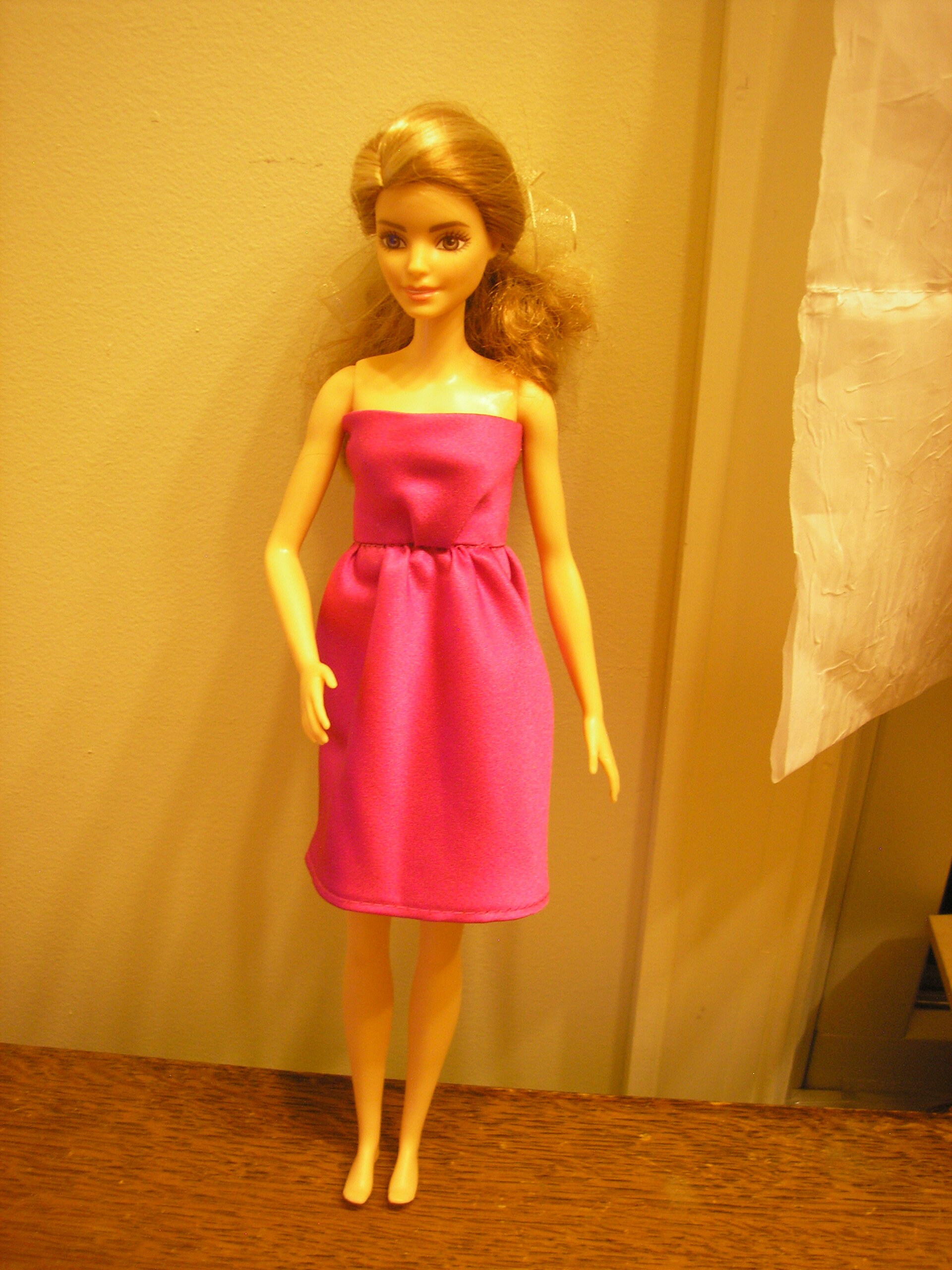 barbie pink prom dress