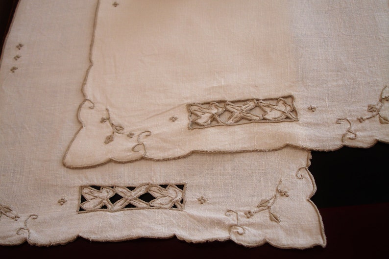 Madeira Tray Liners, Placemats, Set of Two, Portugual Linens, European