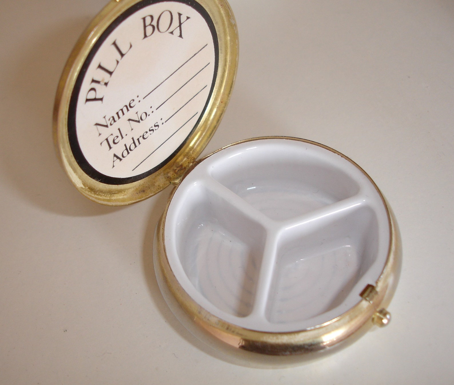 Pill Box Round Pill Box Gift for Mom Gift for Her Gift for Etsy