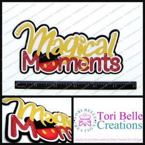 Scrapbook Pages  Die Cut Paper Piecing Premade Scrapbooking Embellishment Scrapbook Title Diecut ~ Magical Moments Title