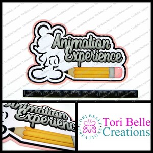 Scrapbook Pages  Die Cut Paper Piecing Premade Scrapbooking Embellishment Scrapbook Title Diecut ~ Animation Experience Title
