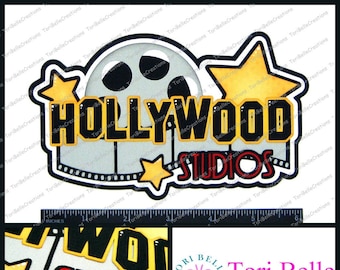 Scrapbook Pages  Die Cut Paper Piecing Premade Scrapbooking Embellishment Scrapbook Title Diecut ~ Hollywood Studios