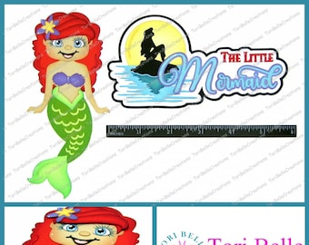 Mermaid Ari Paper Piecing Scrapbook Die Cut Embellishment - Etsy