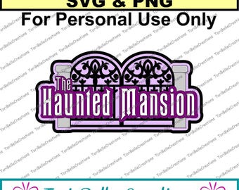 Digital SVG Cut File  Die Cut SVG Scrapbook Title Digital Cutting File for Scrapbook Pages .svg ~ Haunted Mansion Title