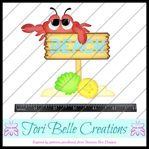 Scrapbook Pages Die Cut Paper Piecing Premade Scrapbooking Embellishment Scrapbook Title Diecut ~ Beach Sign
