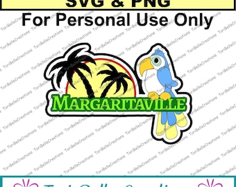 Digital SVG Cut File  Die Cut SVG Scrapbook Title Digital Cutting File for Scrapbook Pages .svg ~ Margaritaville Title