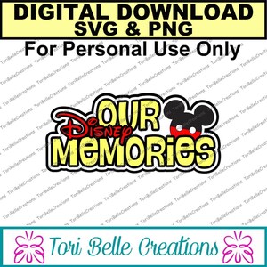 Digital SVG Cut File  Die Cut SVG Scrapbook Title Digital Cutting File for Scrapbook Pages .svg ~ Our  Memories Title