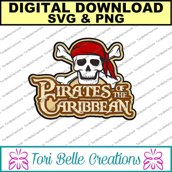 Digital SVG Cut File  Die Cut SVG Scrapbook Title Digital Cutting File for Scrapbook Pages .svg ~ Pirates of the Caribbean Title