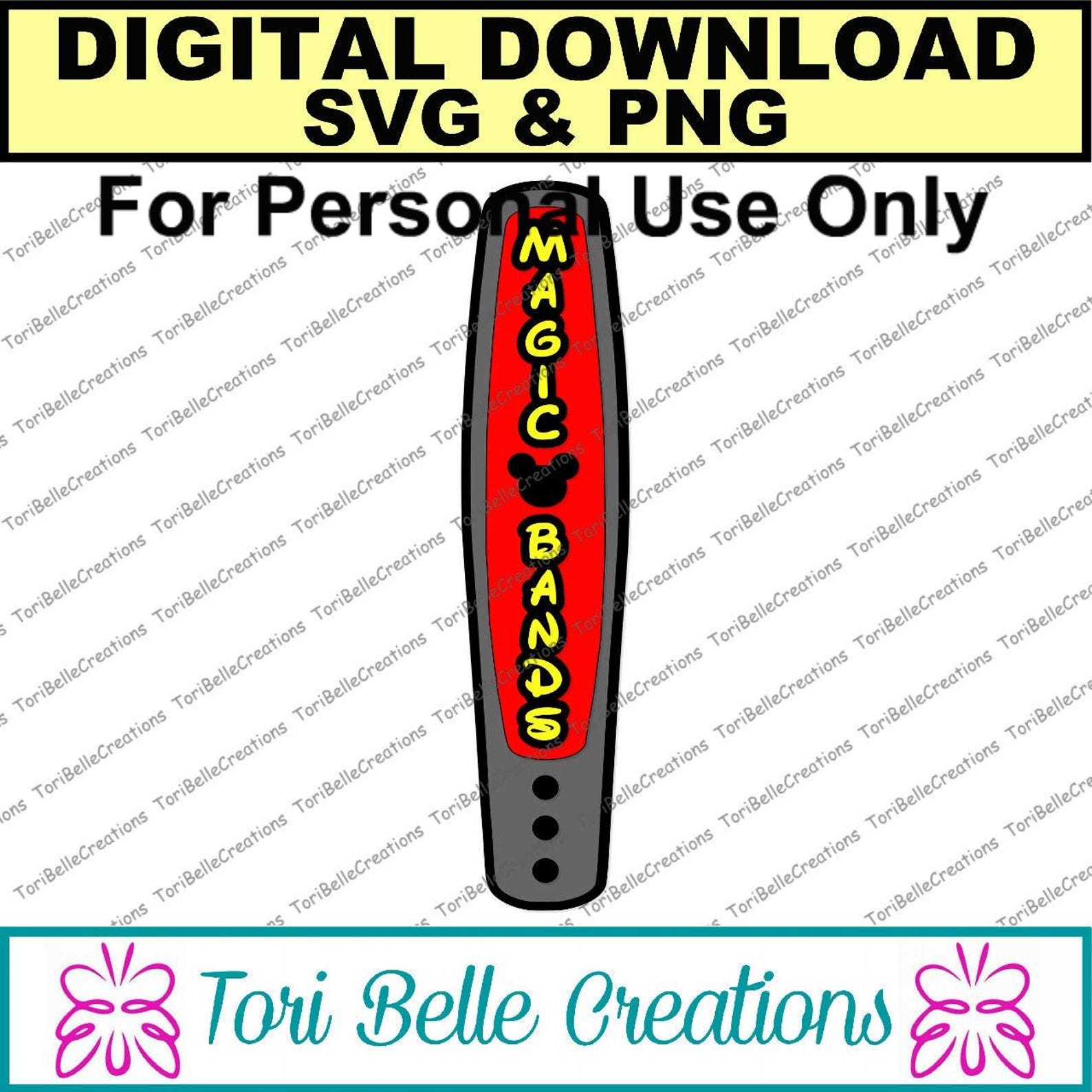 Magic Bands Title: Layered SVG Cut File for Scrapbooking (digital ...
