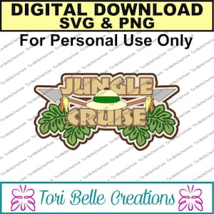 Digitale SVG Cut File Die Cut SVG Scrapbook Titel Digitaal snijbestand voor Scrapbookpagina's .svg ~ Jungle Cruise Titel