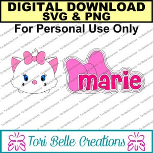 Digital SVG Cut File  Die Cut SVG Scrapbook Title Digital Cutting File for Scrapbook Pages .svg ~ Marie Title and Tsum Tsum