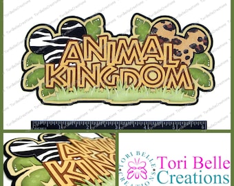 Scrapbook Pages  Die Cut Paper Piecing Premade Scrapbooking Embellishment Scrapbook Title Diecut ~ Animal Kingdom Title