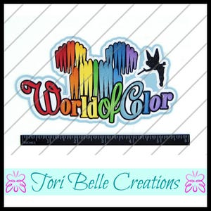 Scrapbook Pages  Die Cut Paper Piecing Premade Scrapbooking Embellishment Scrapbook Title Diecut ~ World of Color