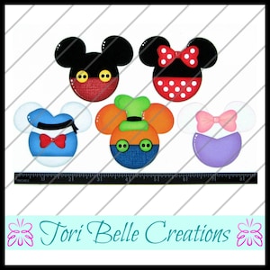 Scrapbook Pages  Die Cut Paper Piecing Premade Scrapbooking Embellishment Scrapbook Title Diecut ~ Mickey Heads
