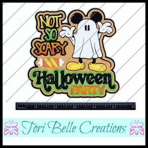 Scrapbook Pages  Die Cut Paper Piecing Premade Scrapbooking Embellishment Scrapbook Title Diecut ~ Not So Scary Halloween Party