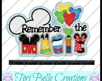 Scrapbook Pages  Die Cut Paper Piecing Premade Scrapbooking Embellishment Scrapbook Title Diecut ~ Remember the Magic