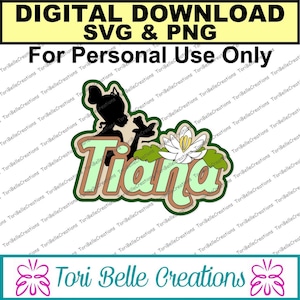 Digital SVG Cut File Die Cut SVG Scrapbook Titolo File di taglio digitale per pagine Scrapbook .svg ~ Titolo Tiana