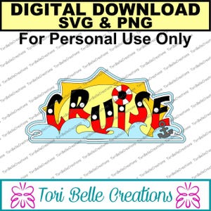 Digital SVG Cut File  Die Cut SVG Scrapbook Title Digital Cutting File for Scrapbook Pages .svg ~ Cruise Title
