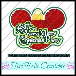Scrapbook Pages  Die Cut Paper Piecing Premade Scrapbooking Embellishment Scrapbook Title Diecut ~ Mickey&#39;s Very Merry Christmas Party