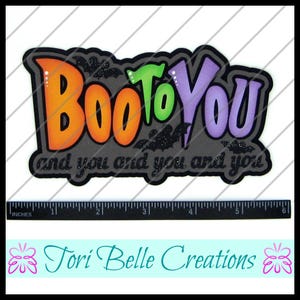 Scrapbook Pages  Die Cut Paper Piecing Premade Scrapbooking Embellishment Scrapbook Title Diecut ~ Boo To You Title
