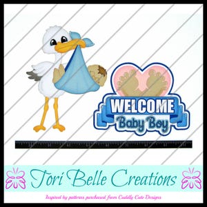 Scrapbook Pages Die Cut Paper Piecing Premade Scrapbooking Embellishment Scrapbook Title Diecut ~ Welcome Baby